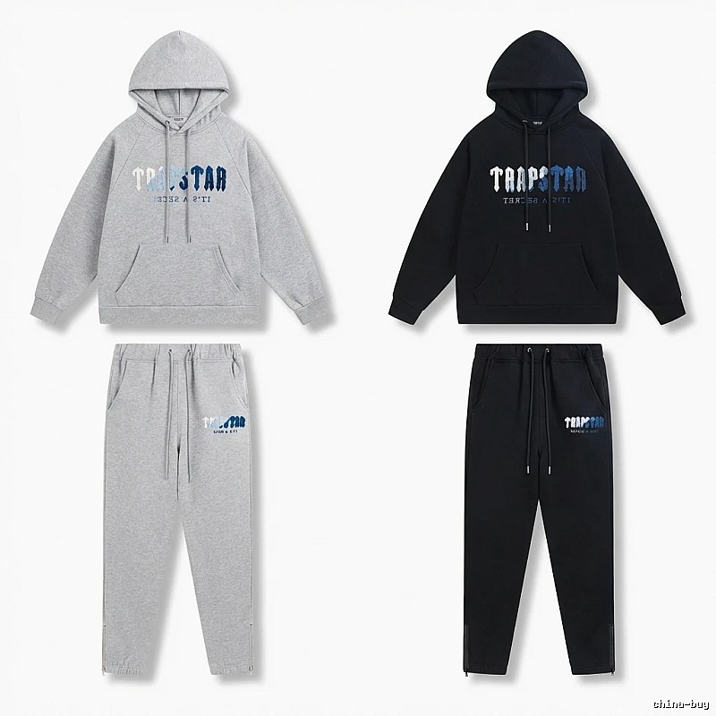 Trapstar Letter Trendy Brand Suit (Grey/Black)