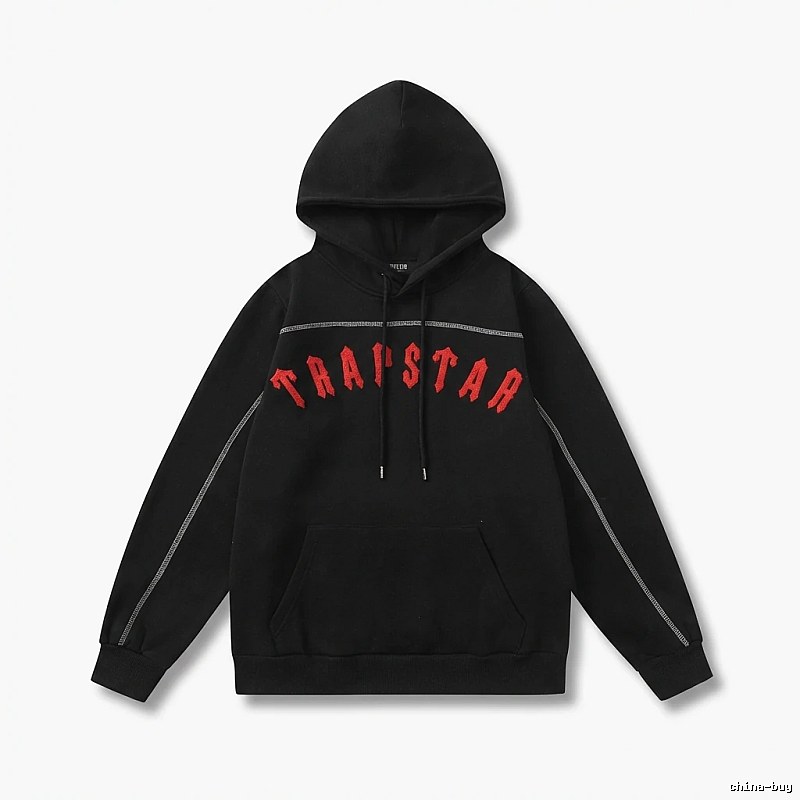 Trapstar Letter Trendy Cool Black Sweatshirt