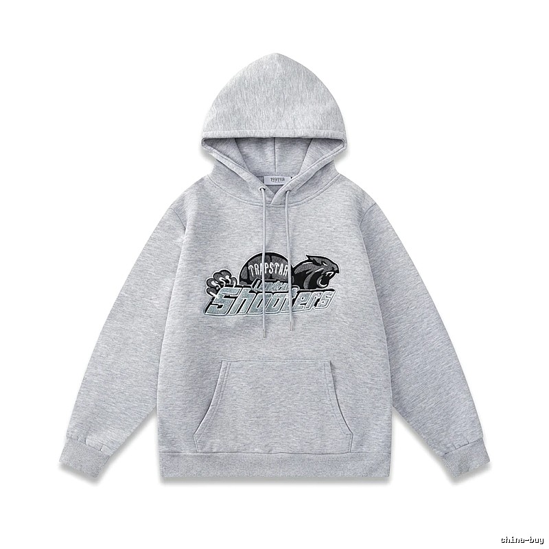 Trapstar - printed casual - style grey hoodie