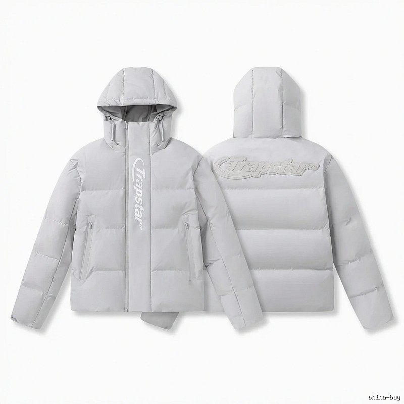 Trapstar Trendy and Cool Light Grey Down Jacket