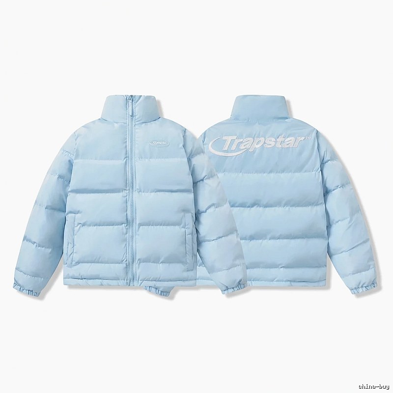 Trapstar trendy and cool style light blue down jacket