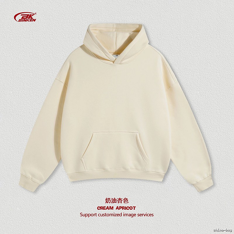 Travel Pullover hoodie Navy Blank Kangaroo with Soft Visual Tone