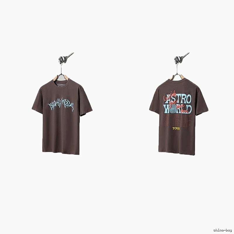 Travis Scott Astroworld Street Style Dark Brown T-Shirt