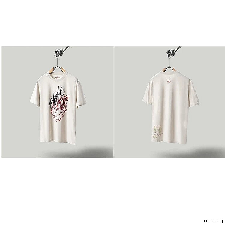Travis Scott Cactus Co-branded Street-style Off-white T-shirt