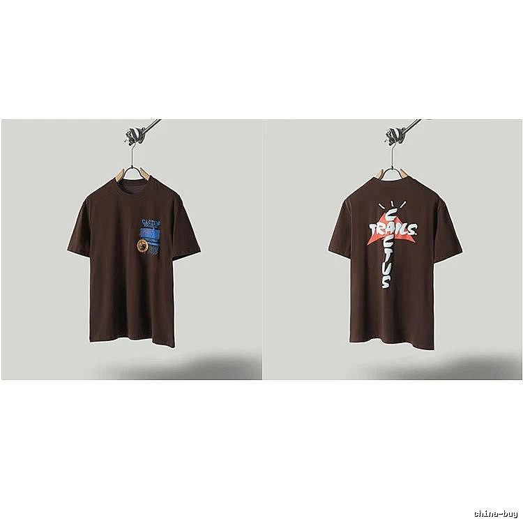 Travis Scott Cactus Graffiti Brown T-Shirt