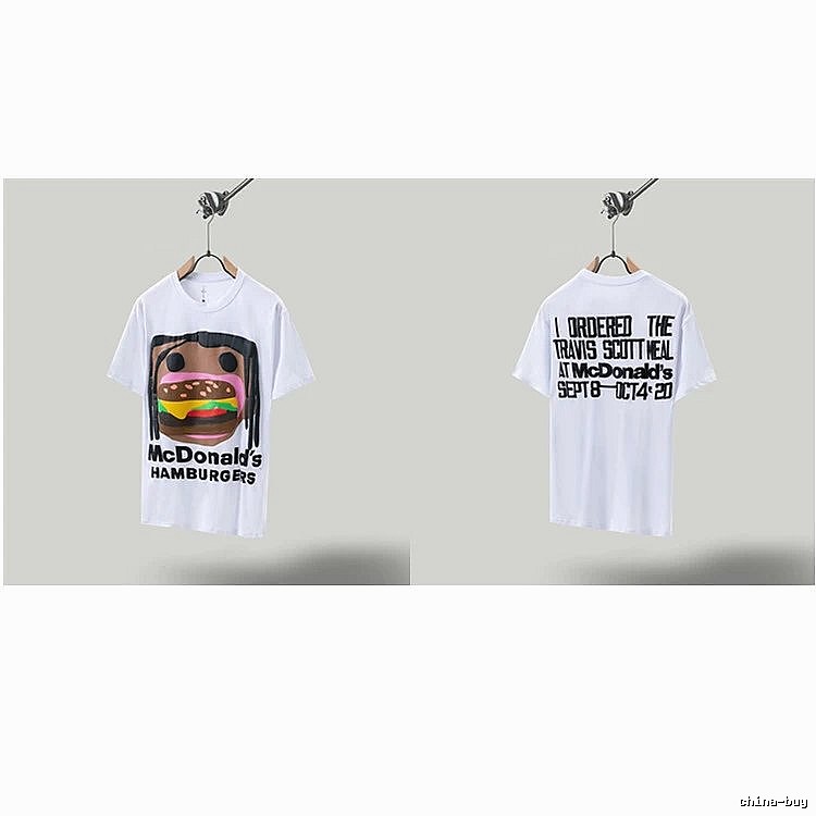 Travis Scott x McDonald's Co-branded Street Style White T-shirt