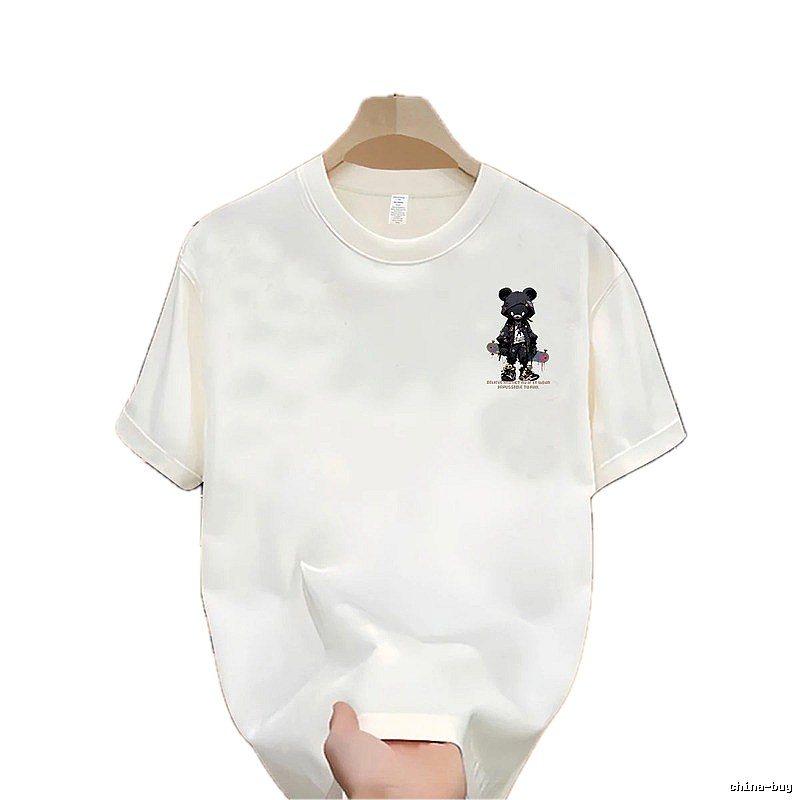 Trendy Brand Violent Bear Street Style Off-white Short Sleeve T-shirt