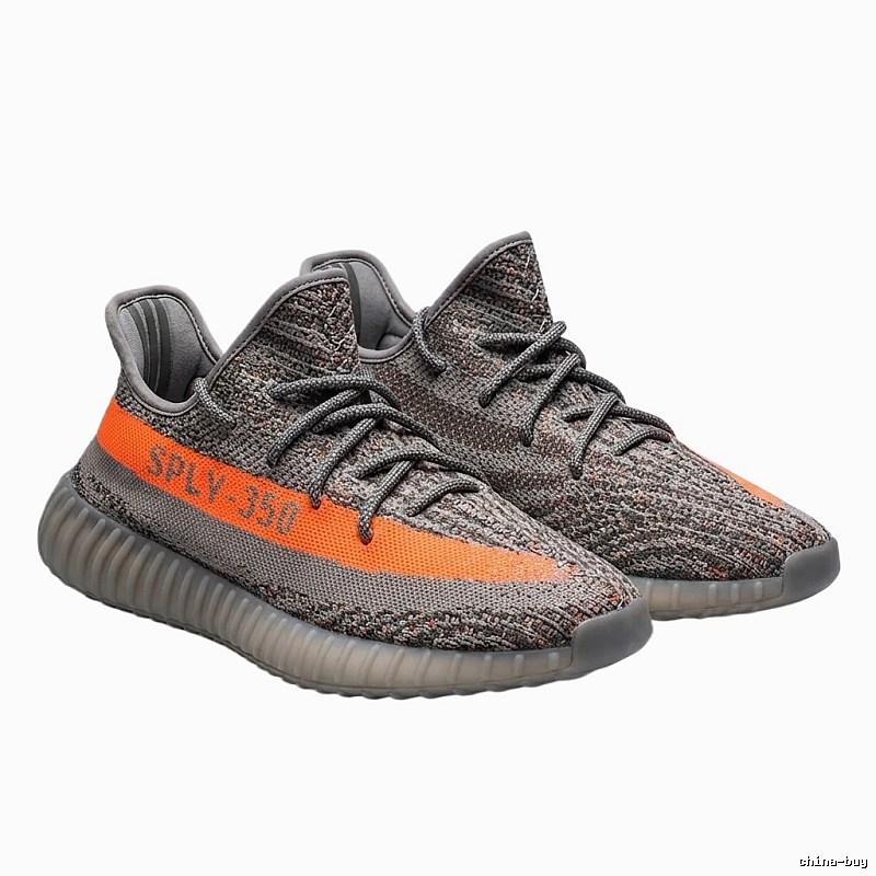 Yeezy 350 Trendy Grey-Orange Sneakers
